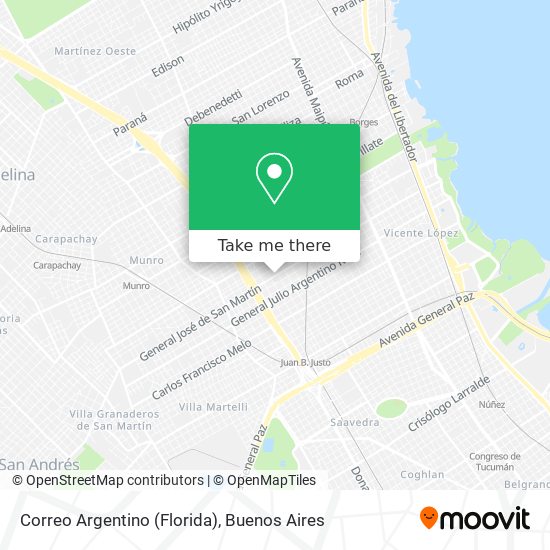 Mapa de Correo Argentino (Florida)