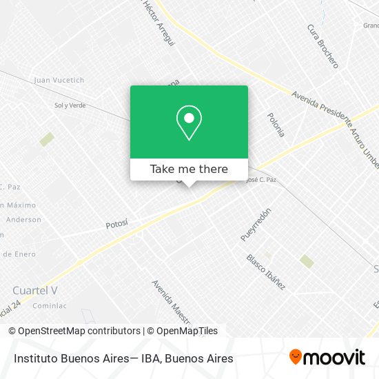 Instituto Buenos Aires— IBA map