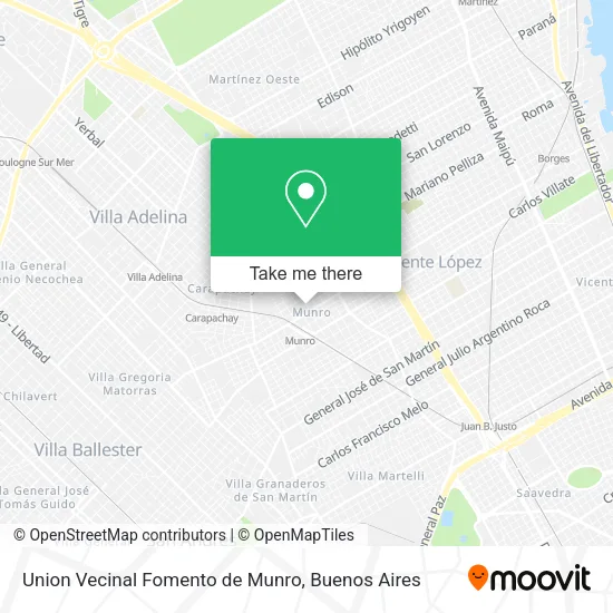 Mapa de Union Vecinal Fomento de Munro