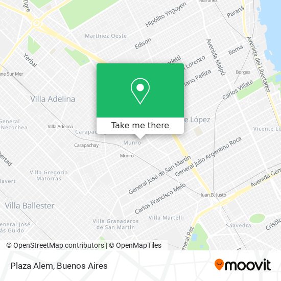 Plaza Alem map