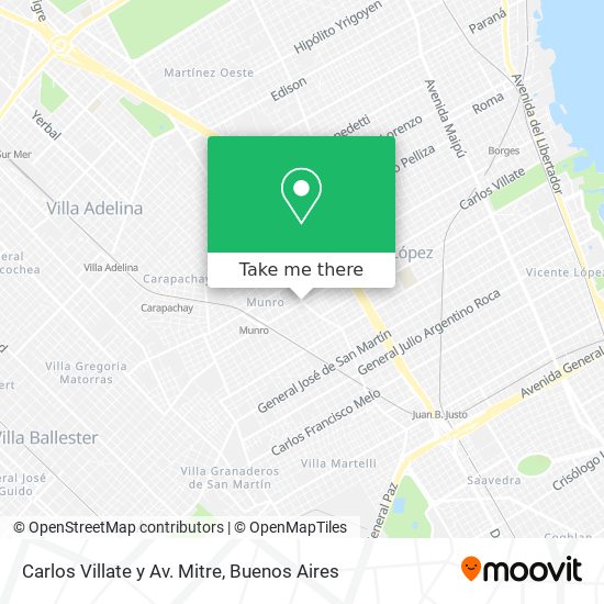 Carlos Villate y Av. Mitre map