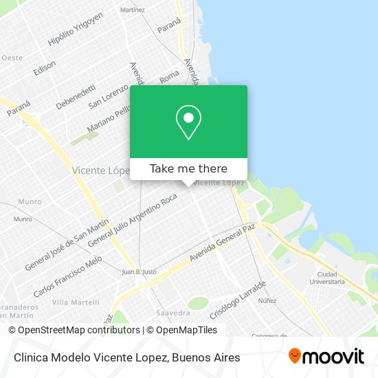 Mapa de Clinica Modelo Vicente Lopez