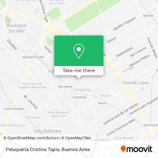 Mapa de Peluqueria Cristina Tapia