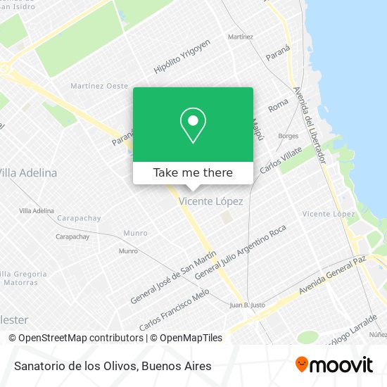 Mapa de Sanatorio de los Olivos
