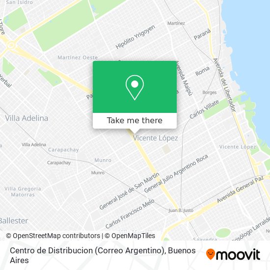 Mapa de Centro de Distribucion (Correo Argentino)