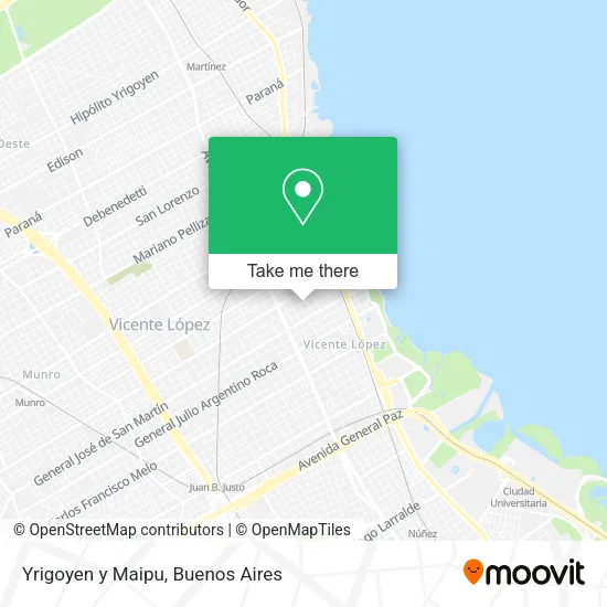 Mapa de Yrigoyen y Maipu
