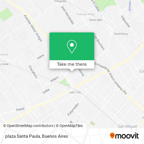 plaza Santa Paula map