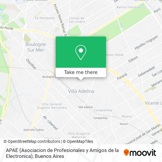 APAE (Asociacion de Profesionales y Amigos de la Electronica) map