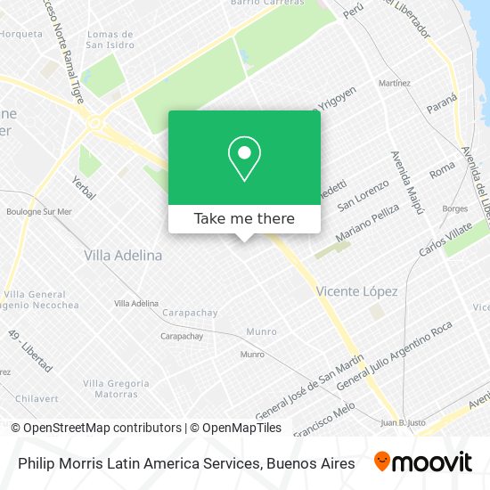 Philip Morris Latin America Services map