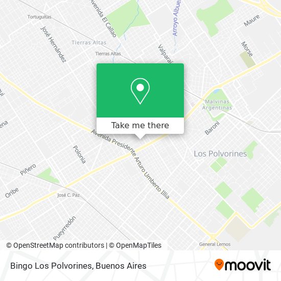 Bingo Los Polvorines map