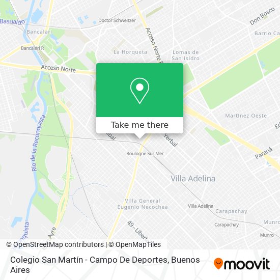 Colegio San Martín - Campo De Deportes map