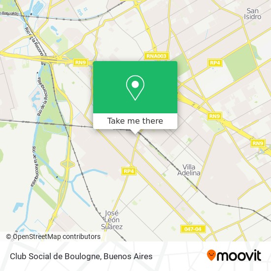 Mapa de Club Social de Boulogne