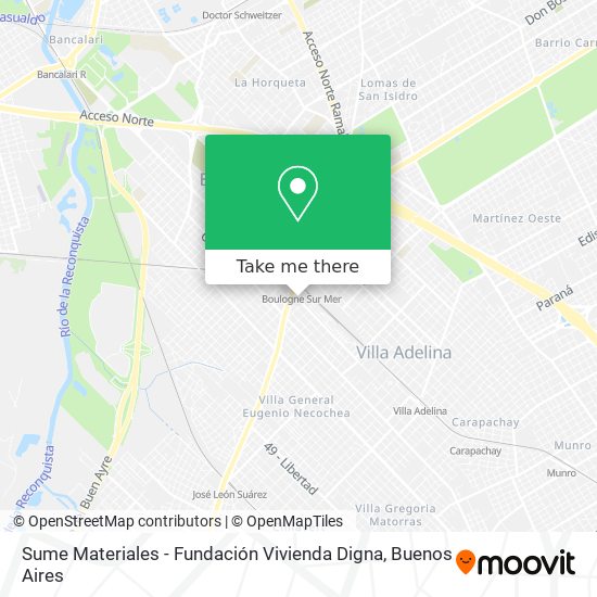 Mapa de Sume Materiales - Fundación Vivienda Digna