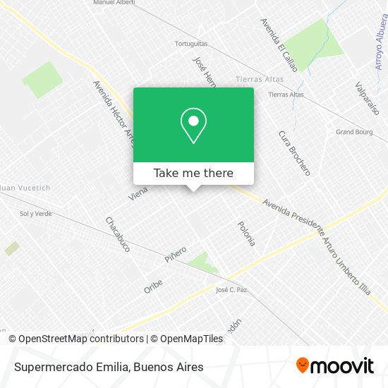 Supermercado Emilia map