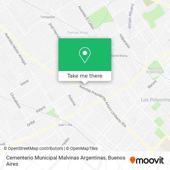 Cementerio Municipal Malvinas Argentinas map
