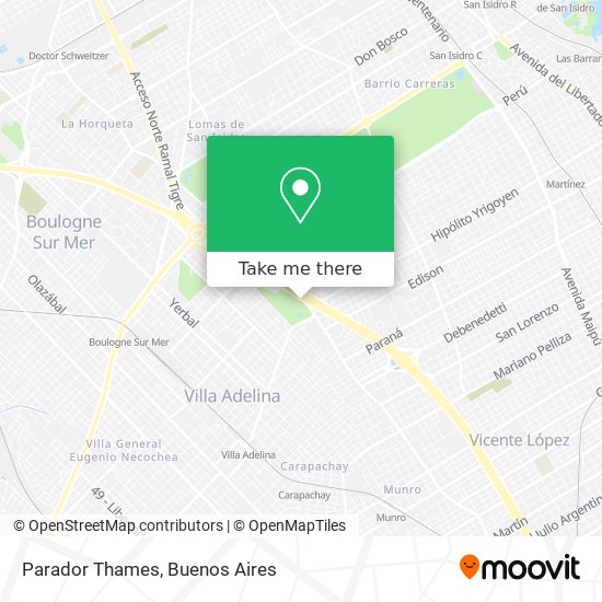 Mapa de Parador Thames
