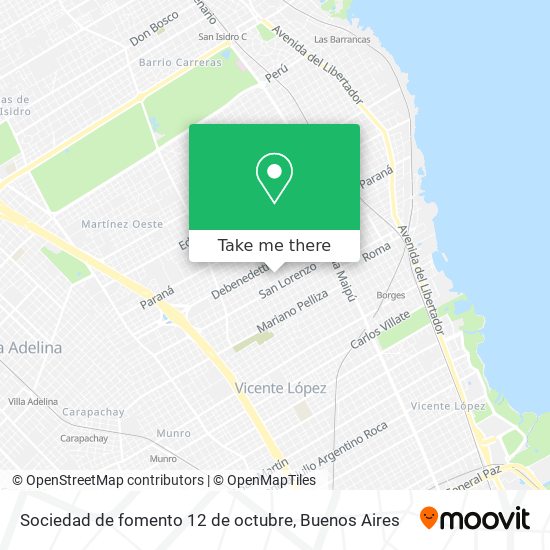 Sociedad de fomento 12 de octubre map