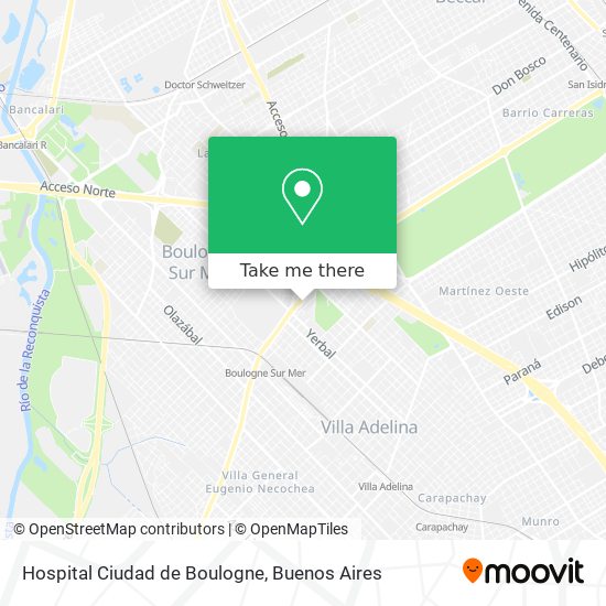 Hospital Ciudad de Boulogne map
