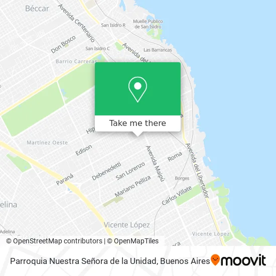 Mapa de Parroquia Nuestra Señora de la Unidad