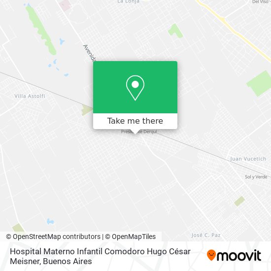 Hospital Materno Infantil Comodoro Hugo César Meisner map