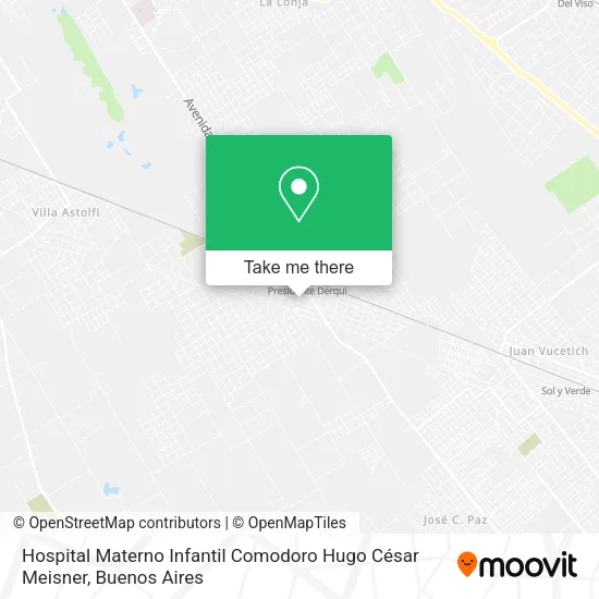 Mapa de Hospital Materno Infantil Comodoro Hugo César Meisner