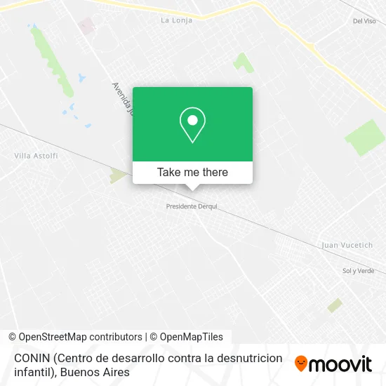 Mapa de CONIN (Centro de desarrollo contra la desnutricion infantil)