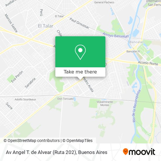 Mapa de Av Angel T. de Alvear (Ruta 202)