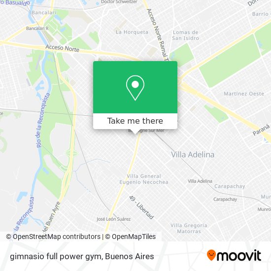 Mapa de gimnasio full power gym