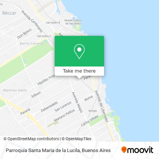 Parroquia Santa María de la Lucila map