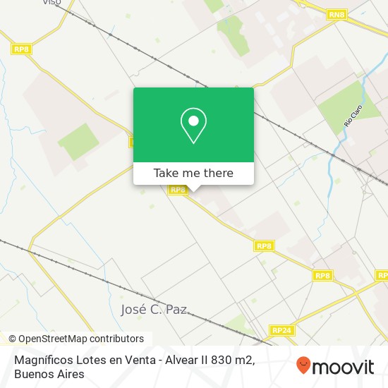 Mapa de Magníficos Lotes en Venta - Alvear II 830 m2
