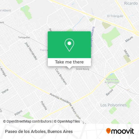 Paseo de los Arboles map