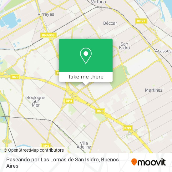 Mapa de Paseando por Las Lomas de San Isidro