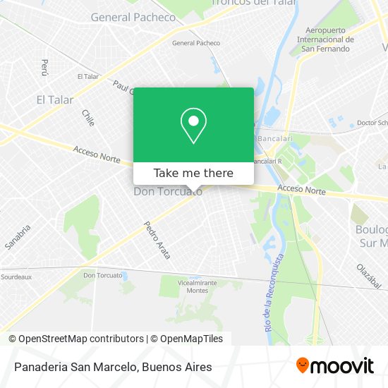 Mapa de Panaderia San Marcelo