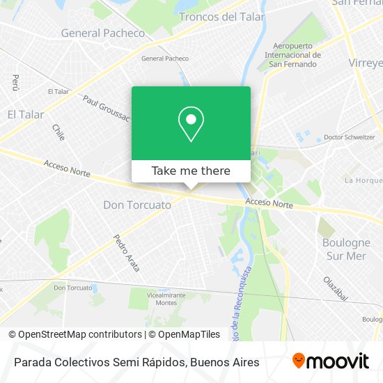 Parada Colectivos Semi Rápidos map