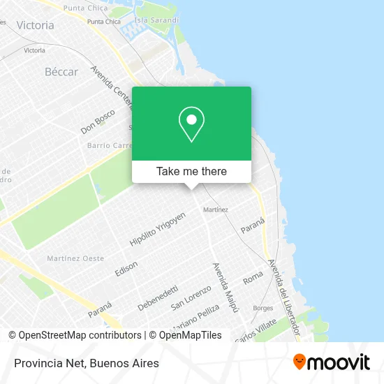 Provincia Net map