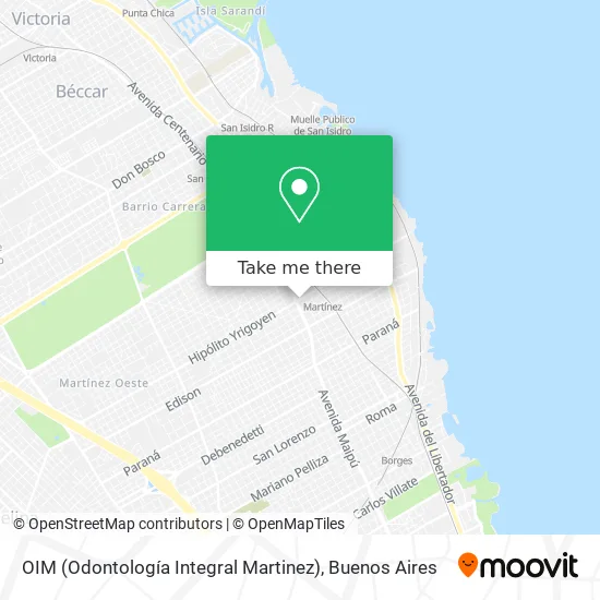 Mapa de OIM (Odontología Integral Martinez)
