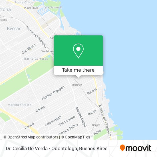 Mapa de Dr. Cecilia De Verda - Odontologa