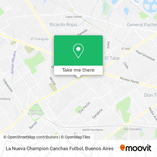 Mapa de La Nueva Champion   Canchas Futbol