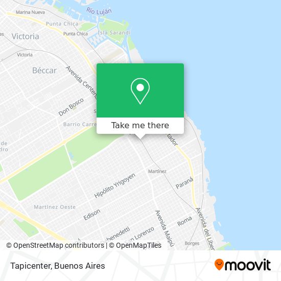 Tapicenter map