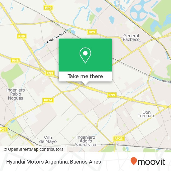 Hyundai Motors Argentina map