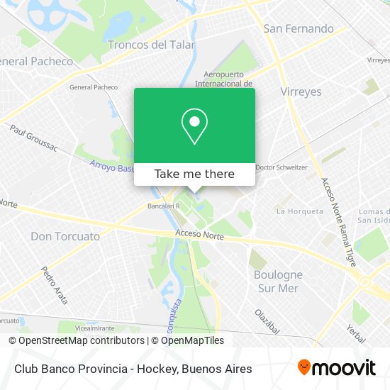 Club Banco Provincia - Hockey map