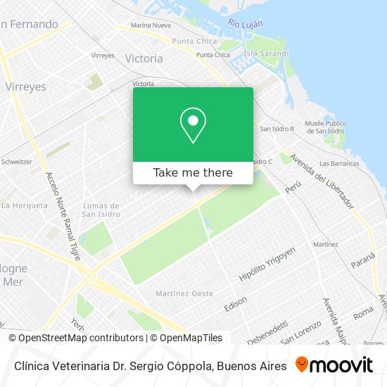 Mapa de Clínica Veterinaria Dr. Sergio Cóppola
