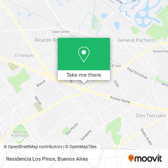 Residencia Los Pinos map