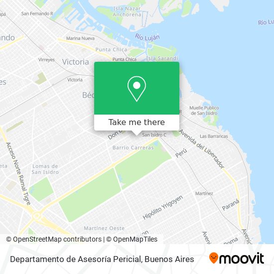 Mapa de Departamento de Asesoría Pericial