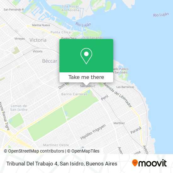 Tribunal Del Trabajo 4, San Isidro map