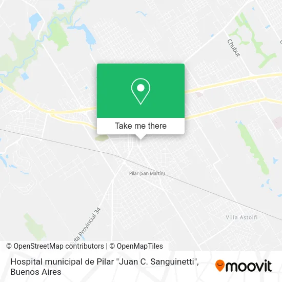 Mapa de Hospital municipal de Pilar "Juan C. Sanguinetti"