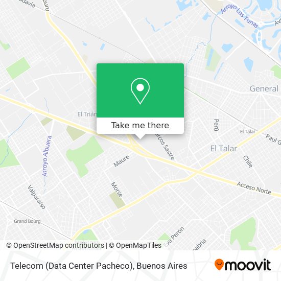 Telecom (Data Center Pacheco) map