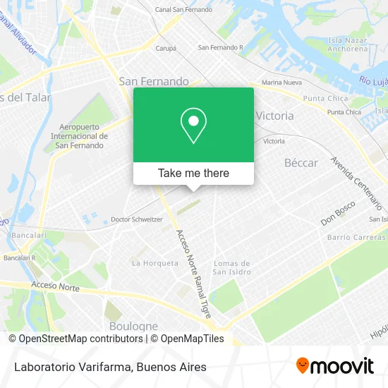 Laboratorio Varifarma map