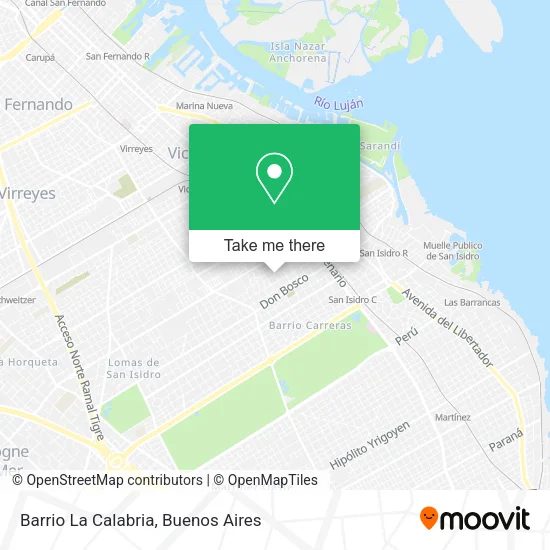Barrio La Calabria map