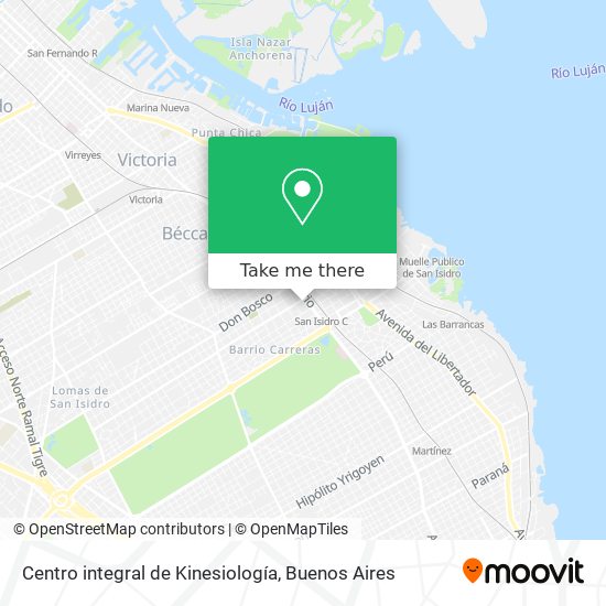 Centro integral de Kinesiología map